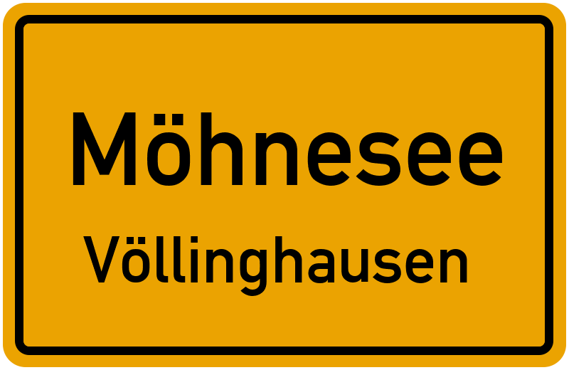 Ortsschild Möhnesee