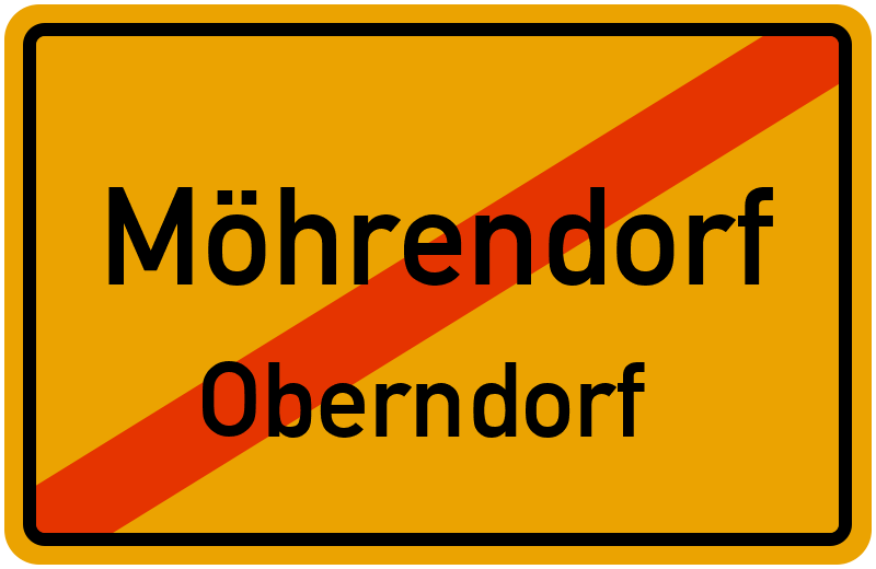 Ortsschild Möhrendorf