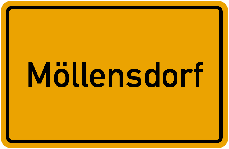 Ortsschild Möllensdorf