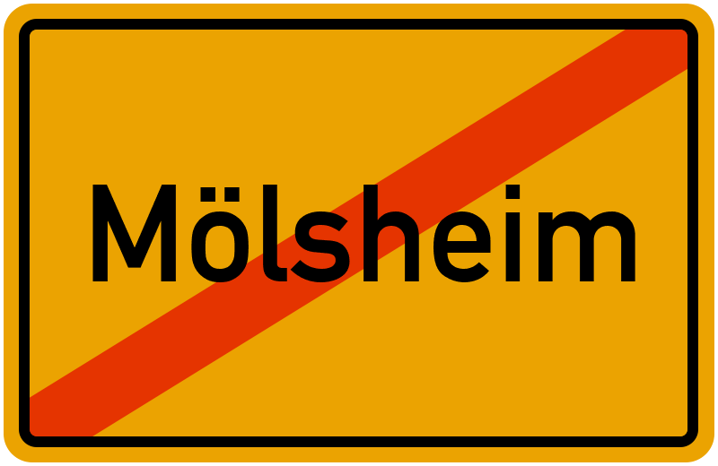 Ortsschild Mölsheim