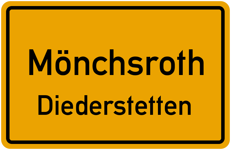Ortsschild Mönchsroth