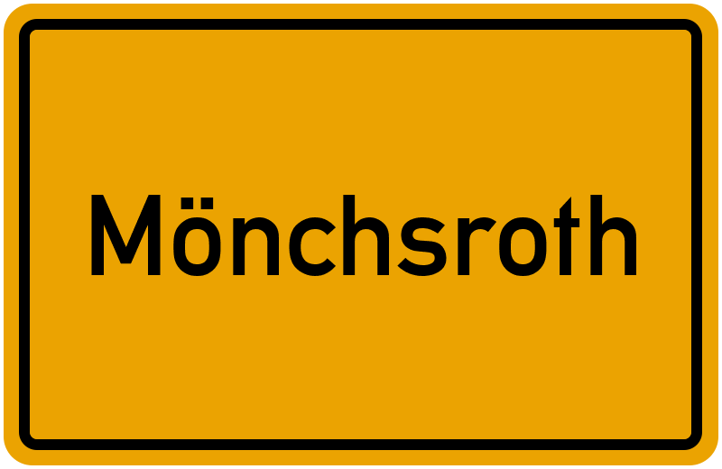 Ortsschild Mönchsroth