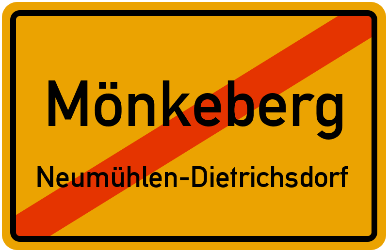 Ortsschild Mönkeberg