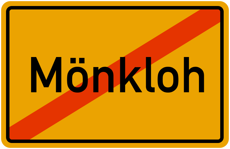 Ortsschild Mönkloh