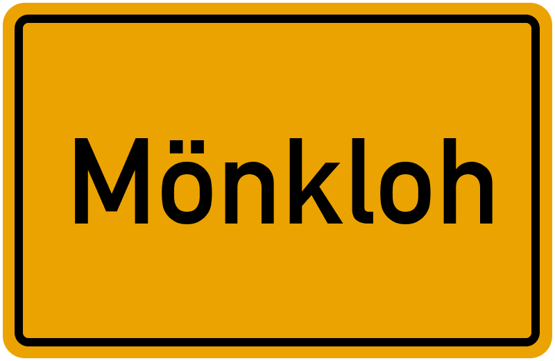 Ortsschild Mönkloh