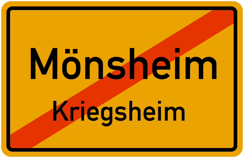 Ortsschild Mönsheim