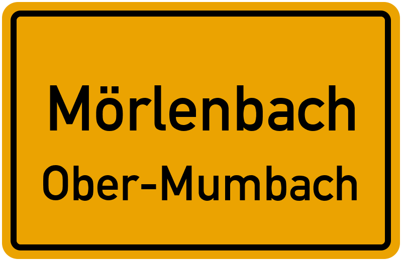 Ortsschild Mörlenbach