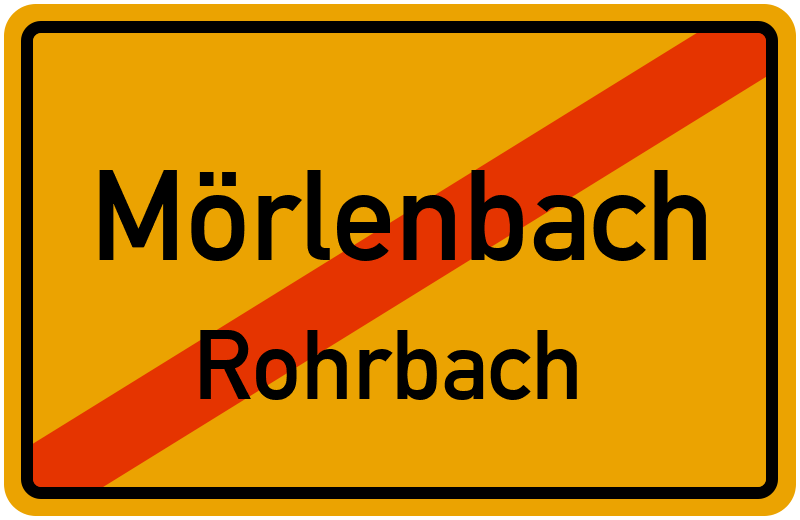 Ortsschild Mörlenbach