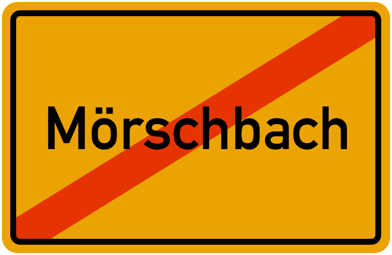 Ortsschild Mörschbach