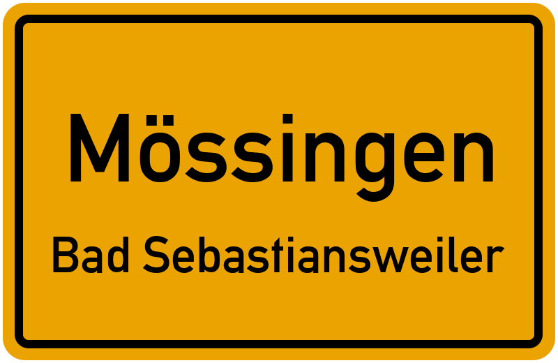 Ortsschild Mössingen