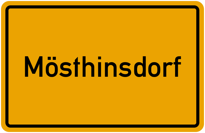 Ortsschild Mösthinsdorf