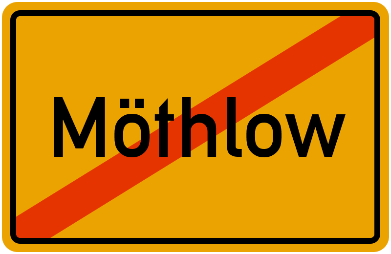 Ortsschild Möthlow
