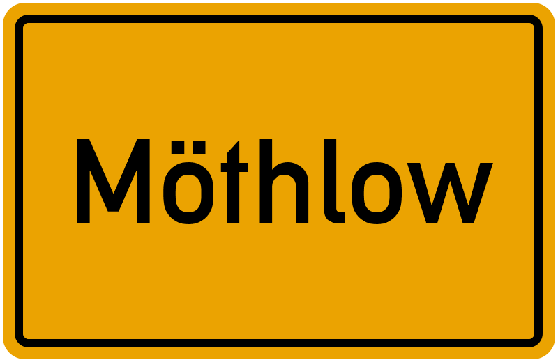 Ortsschild Möthlow