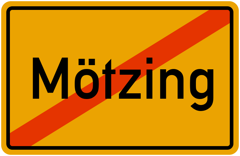 Ortsschild Mötzing