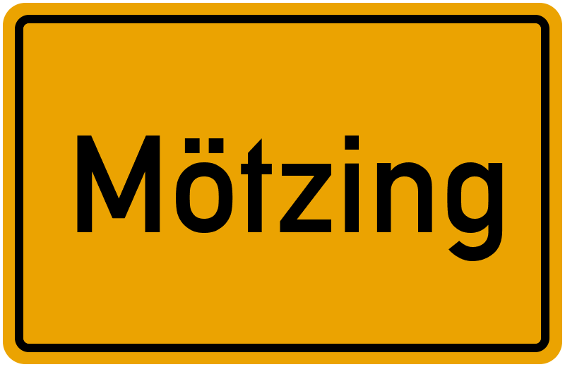 Ortsschild Mötzing