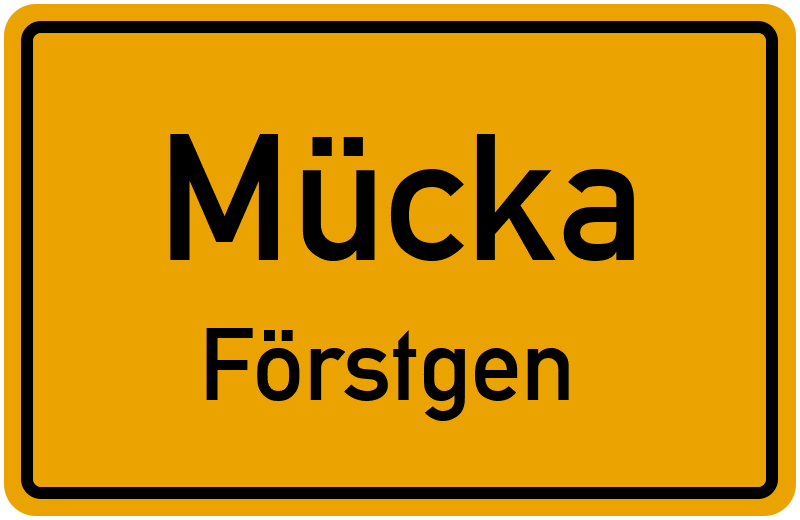 Ortsschild Mücka