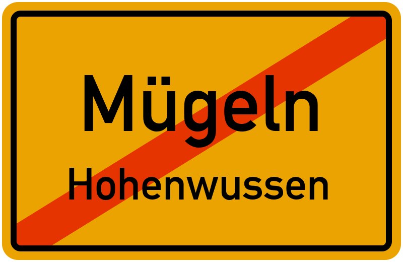 Ortsschild Mügeln