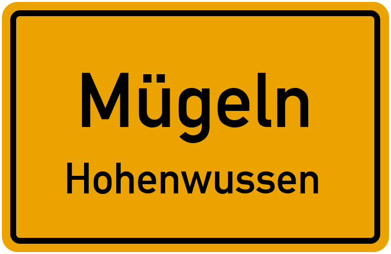 Ortsschild Mügeln
