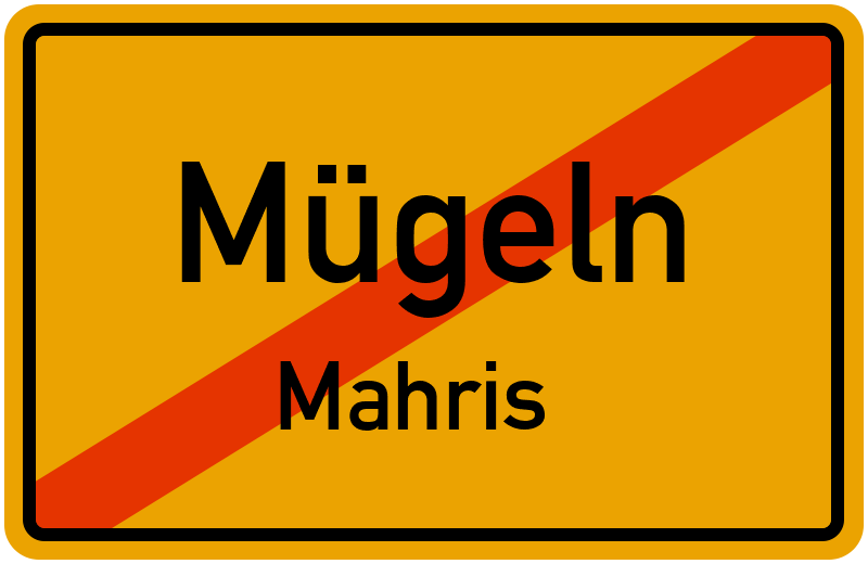 Ortsschild Mügeln