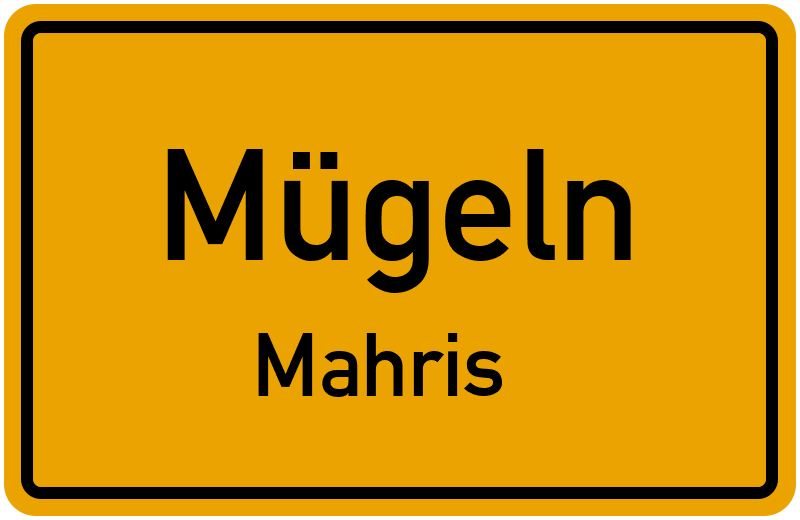 Ortsschild Mügeln