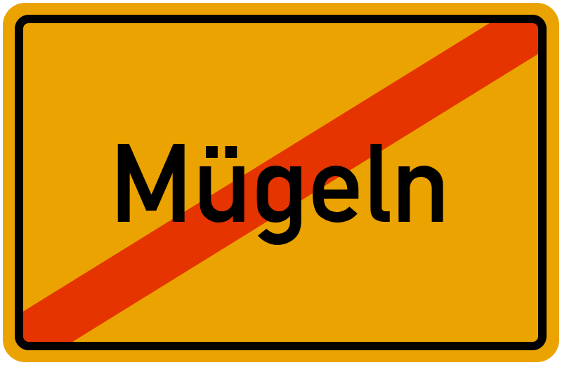 Ortsschild Mügeln
