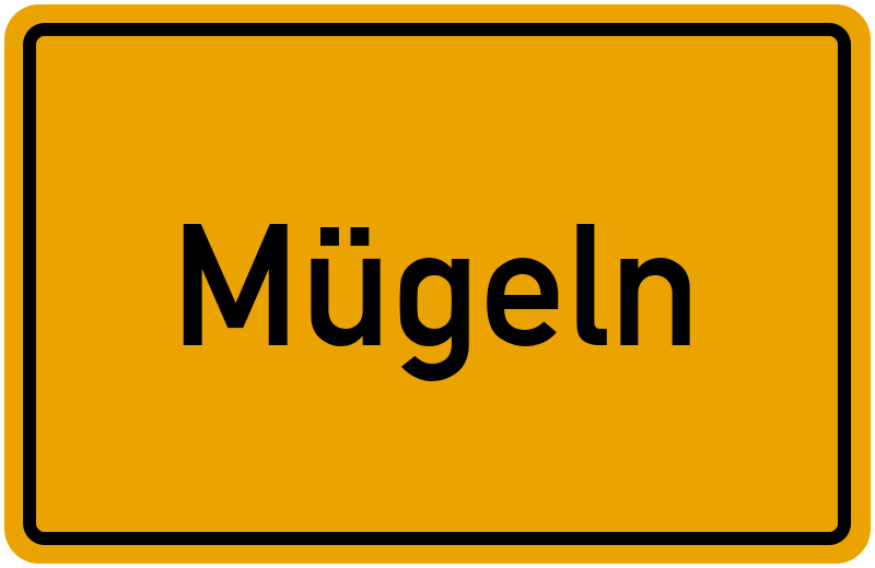 Ortsschild Mügeln