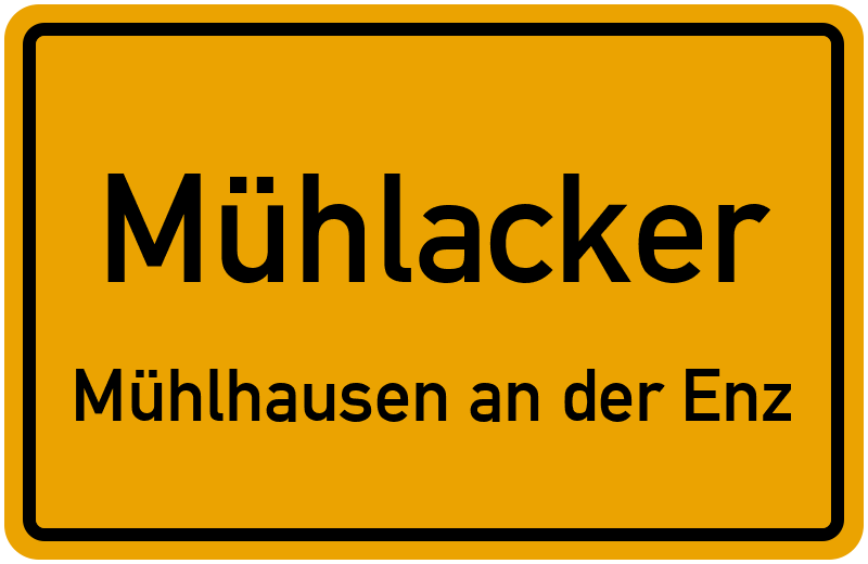 Ortsschild Mühlacker