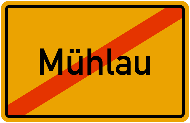 Ortsschild Mühlau