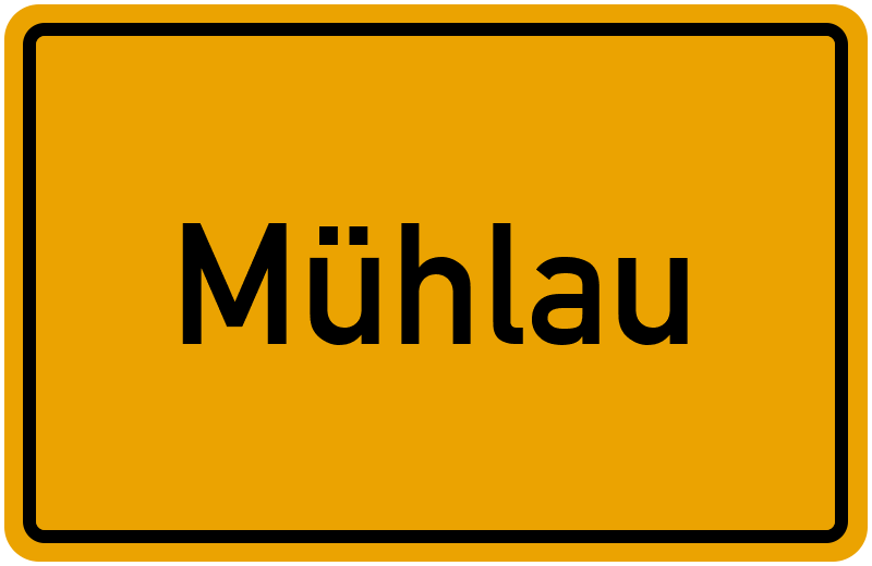 Ortsschild Mühlau