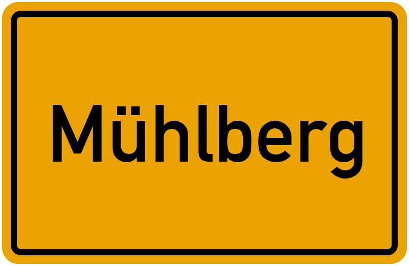 Ortsschild Mühlberg