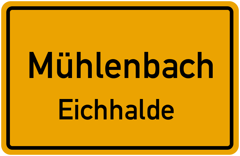 Ortsschild Mühlenbach