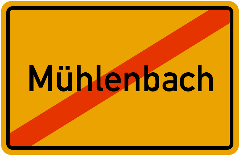 Ortsschild Mühlenbach