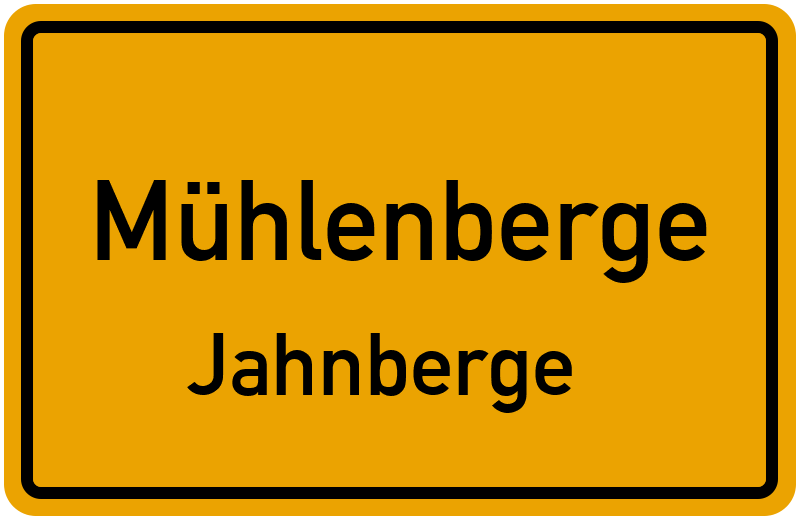 Ortsschild Mühlenberge