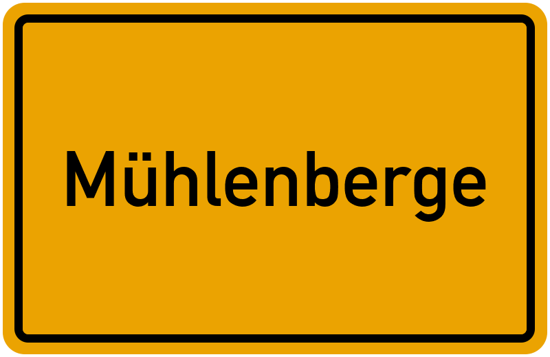 Ortsschild Mühlenberge