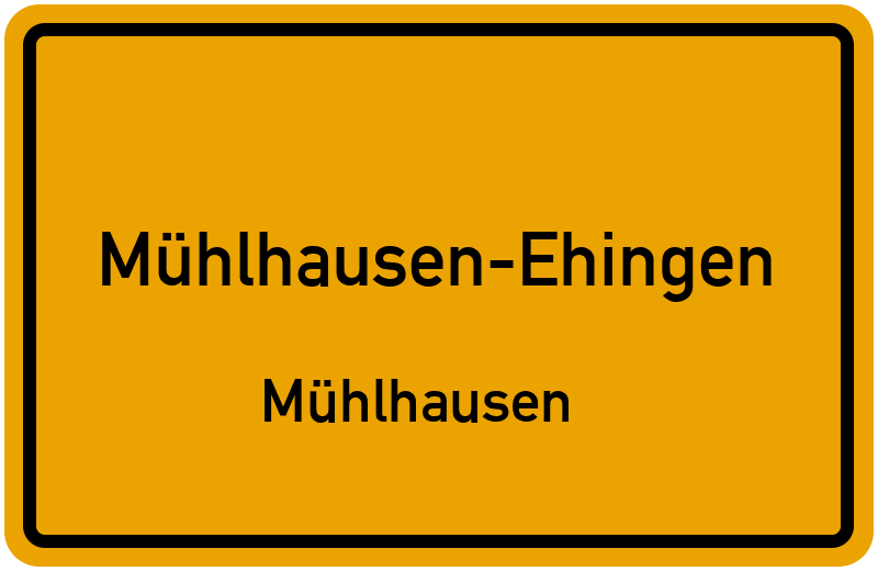 Ortsschild Mühlhausen-Ehingen
