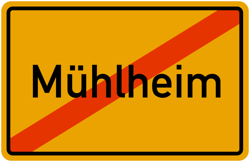 Ortsschild Mühlheim