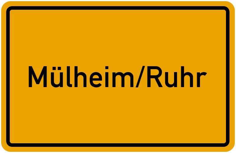 Ortsschild Mülheim/Ruhr