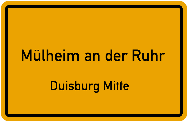 Ortsschild Mülheim an der Ruhr