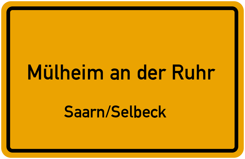 Ortsschild Mülheim an der Ruhr