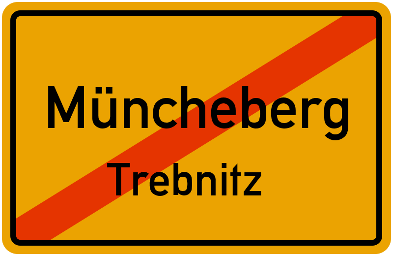 Ortsschild Müncheberg