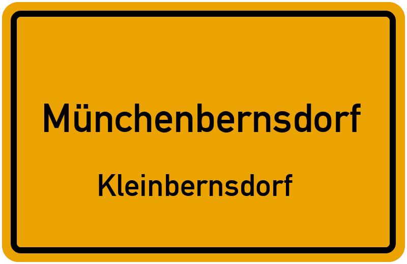 Ortsschild Münchenbernsdorf