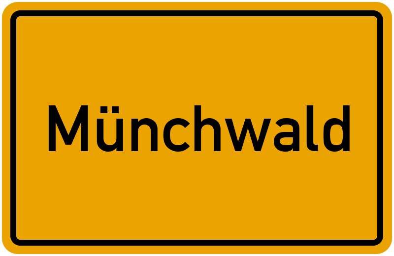 Ortsschild Münchwald