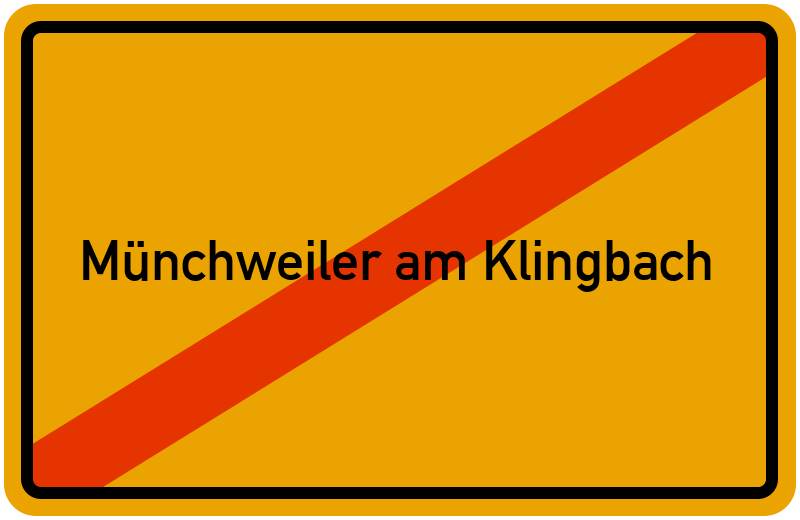Ortsschild Münchweiler am Klingbach
