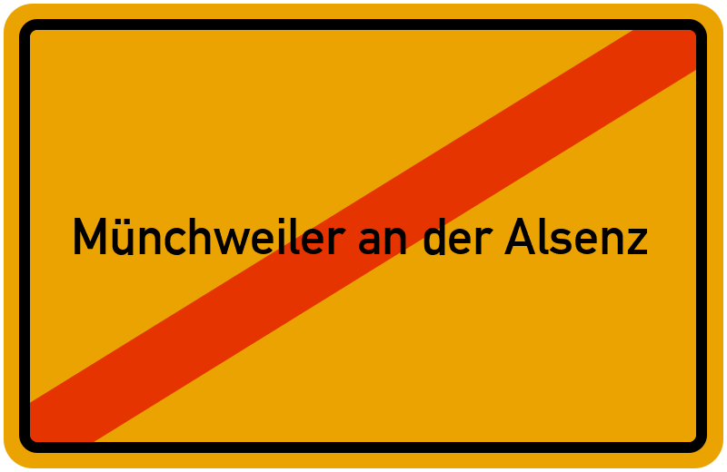 Ortsschild Münchweiler an der Alsenz
