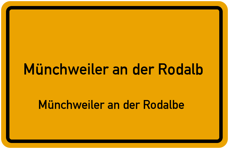 Ortsschild Münchweiler an der Rodalb