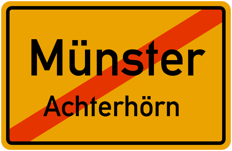 Ortsschild Münster