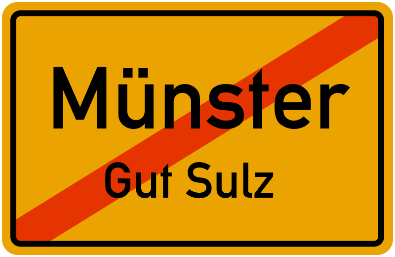 Ortsschild Münster