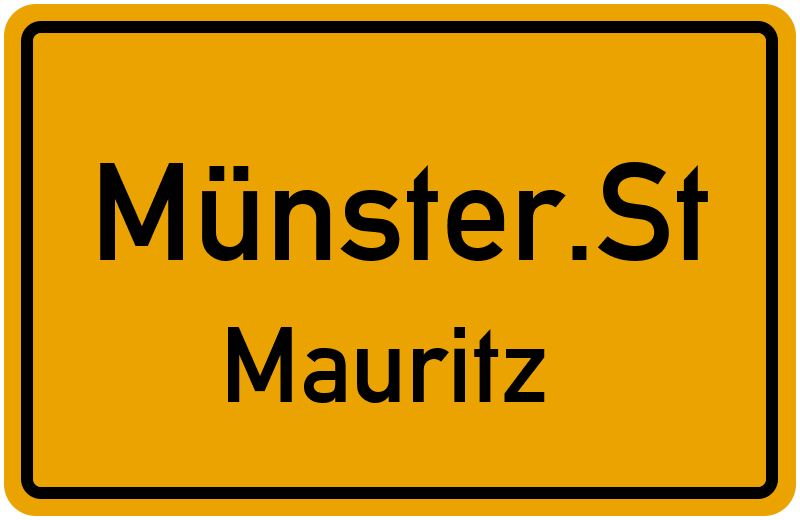 Ortsschild Münster.St