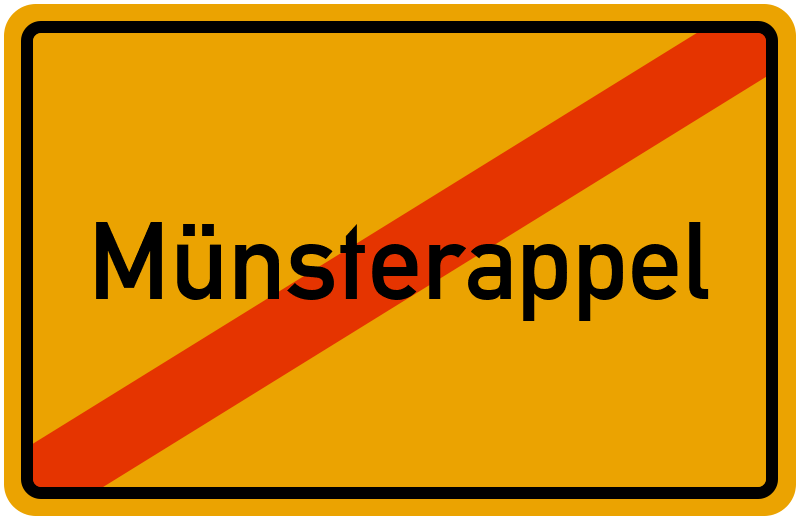 Ortsschild Münsterappel