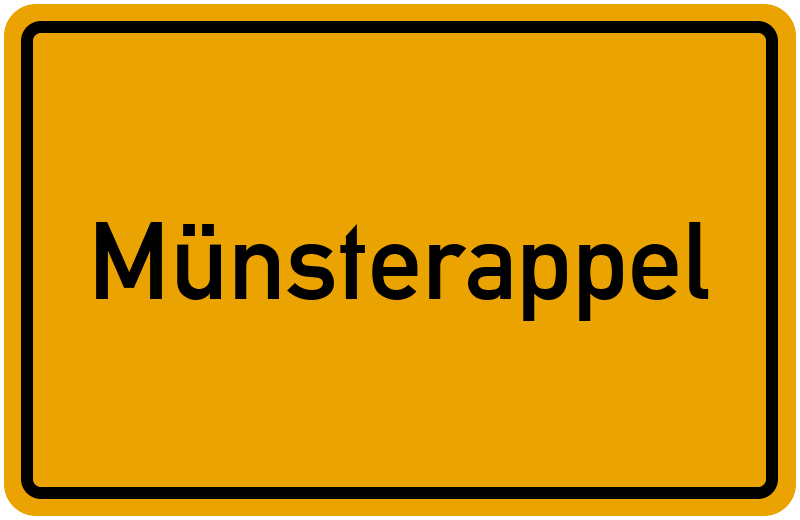 Ortsschild Münsterappel